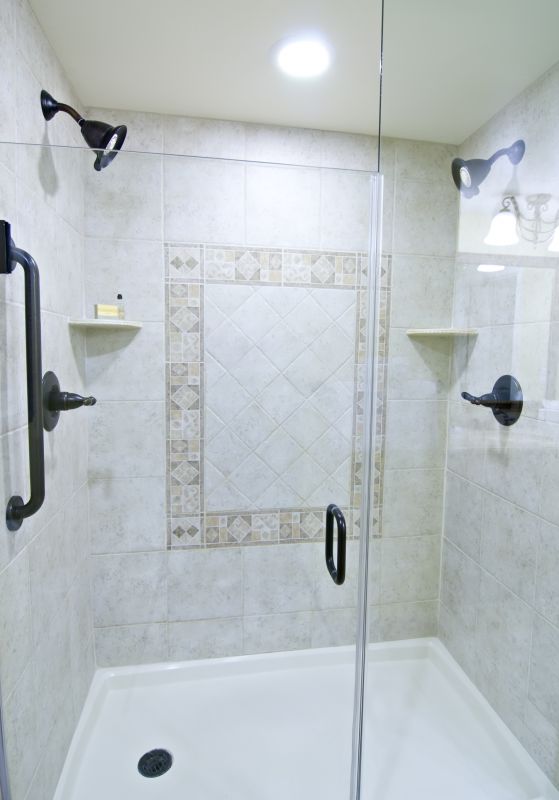Contemporary Shower with Niches